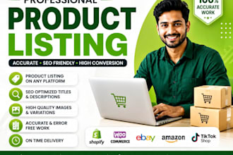 do accurate product listing for shopee, lazada and tiktok shop