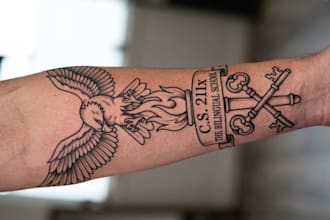 design custom full sleeve tattoos for arm, chest