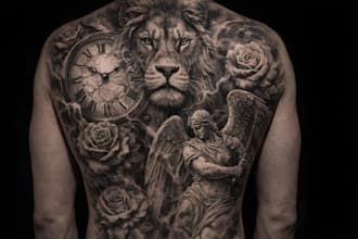 design custom full sleeve tattoos for arm, chest
