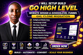 setup build go high level website design gohighlevel funnel ghl clone migration