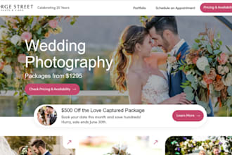 design wix bridal photographer website wedding photography studio website