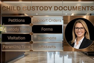 draft a child custody modification motion and supporting legal documents