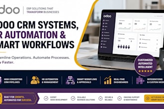 setup odoo, erpnext, zoho CRM, stock automation, quickbooks xero integration