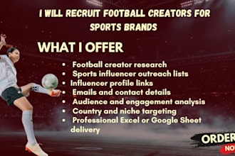 recruit football creators for sports brands