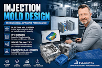 design injection mold plastic mold dfm analysis moldflow analysis in solidworks