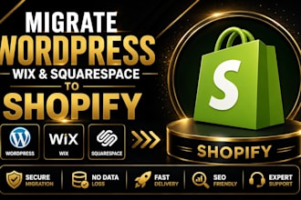 migrate wordpress website to shopify wix squarespace migration to shopify