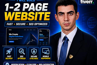 create your 1 or 2 page website SEO optimized