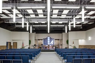 provide church space design with stunning interior and exterior layout design