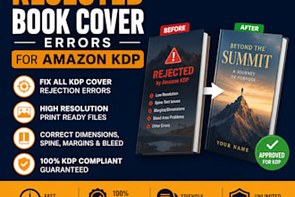 fix rejected book cover errors for amazon kdp