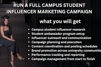 run a full campus student influencer marketing campaign