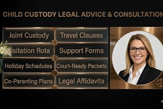 create a joint custody agreement and visitation schedule document