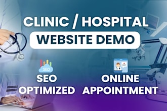 create doctor, health, dentist, medical, clinic website for appointment booking
