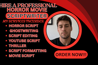 write horror, thriller, and mystery scripts
