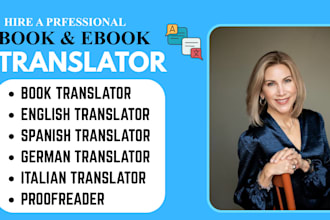 translate english italian german spanish french book translate novel native pro