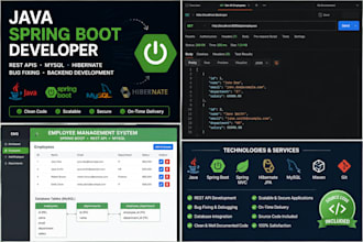 develop java spring boot rest apis