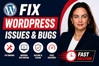 fix wordpress issues, errors, bugs and broken website fast