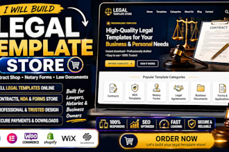 build a legal template store, legal forms website, nda, contracts automation