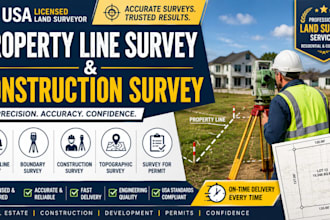 texas florida califonia new york property line survey construction survey