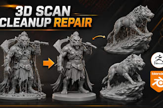 create, modify, repair mesh, fix stl file, edit 3mf for 3d printing in 12 hours