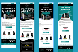design klaviyo email templates and shopify newsletter
