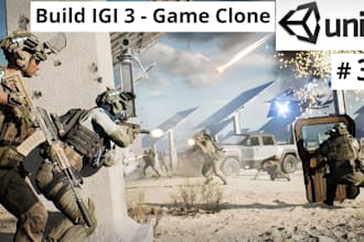 create develop 3d multiplayer game, unity game development shooting game for IOS