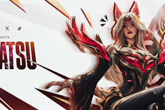 design a premium gaming banner or social media header