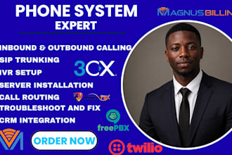 setup your server configuration for freepbx, 3cx, asterisk, magnus billing