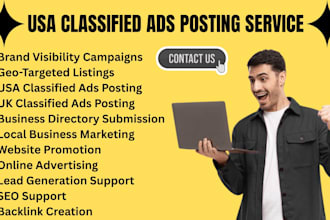 do USA classified ads posting online advertising SEO marketing strategy