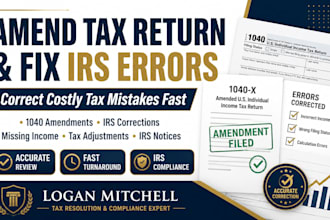 amend previous US tax return and correct irs filing errors fast