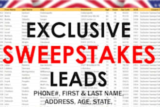 premium newly fresh sweepstak leads, sip trunk, auto dailer, usa elderly leads