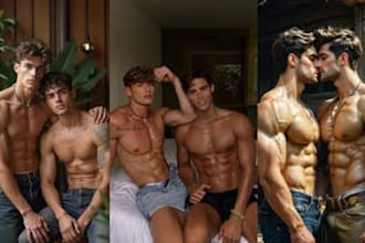 design gay fantasy nsfw romance cover ya lgbtq romantasy book cover with out ai