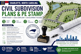 design and stamp charlotte north carolina civil subdivision plans