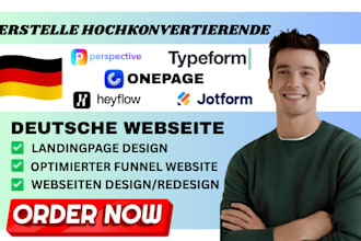 design responsive landing page and sales funnel with onepage io and perspective
