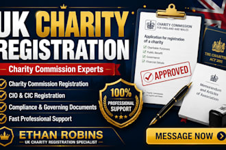 uk charity registration, charity commission, nonprofit, charity setup, cio, cic