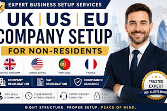 register your UK US or eu company and vat for non residents