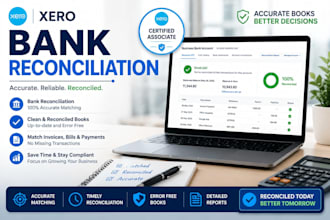 do xero bank reconciliation and bookkeeping cleanup