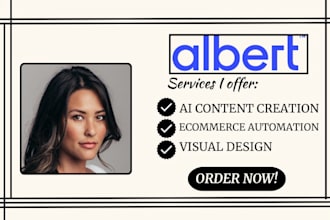 do albert ai social media post captions and designs