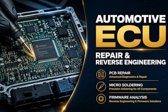 repair and reverse engineer automotive ecu pcb micro soldering, embedded firmwar
