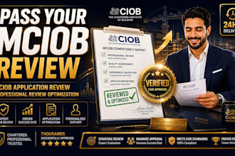 write your mciob application competency report and ciob professional review