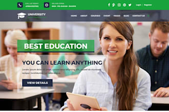 build education website lms educational online course website elearning website