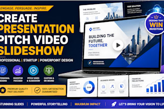 create presentation pitch video slideshow professional startup powerpoint design
