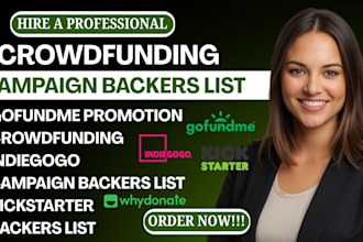 generate active verified crowdfunding backer list for your crowdfunding campaign