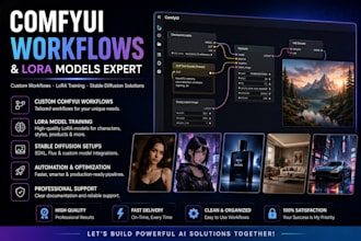 build custom comfyui workflows and lora models