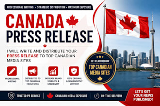 write and distribute canada press release to top canadian media sites