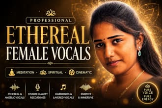 record ethereal female vocals for meditation spiritual and cinematic music