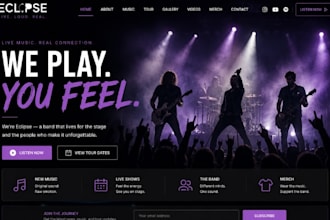 design wix musician band website music album event booking portfolio website