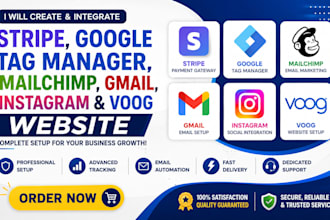 create stripe google zendesk tag manager mailchimp gmail instagram voog website