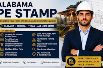license structural architectural engineer permit drawings alabama florida texas