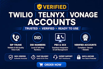 setup verified upgraded twilio telnyx vonage account sip trunk did number 3cx
