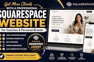design high converting squarespace website for coaches and personal brands